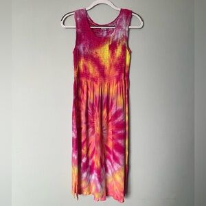 Vibrant Tie-Dye Sleeveless Dress